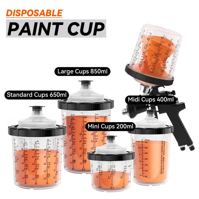 Reduza dramaticamente o tempo de limpeza e a eficiência de pulverização dupla: como um sistema de copo de tinta descartável coloca o fim do horário de trabalho desperdiçado?