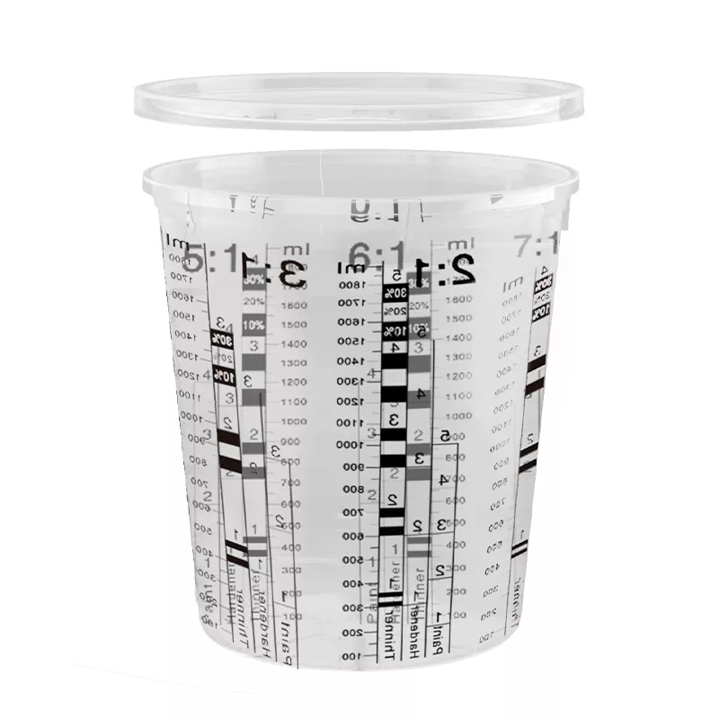 2250ml PP Automotive Paint Mixing Cup com tampa