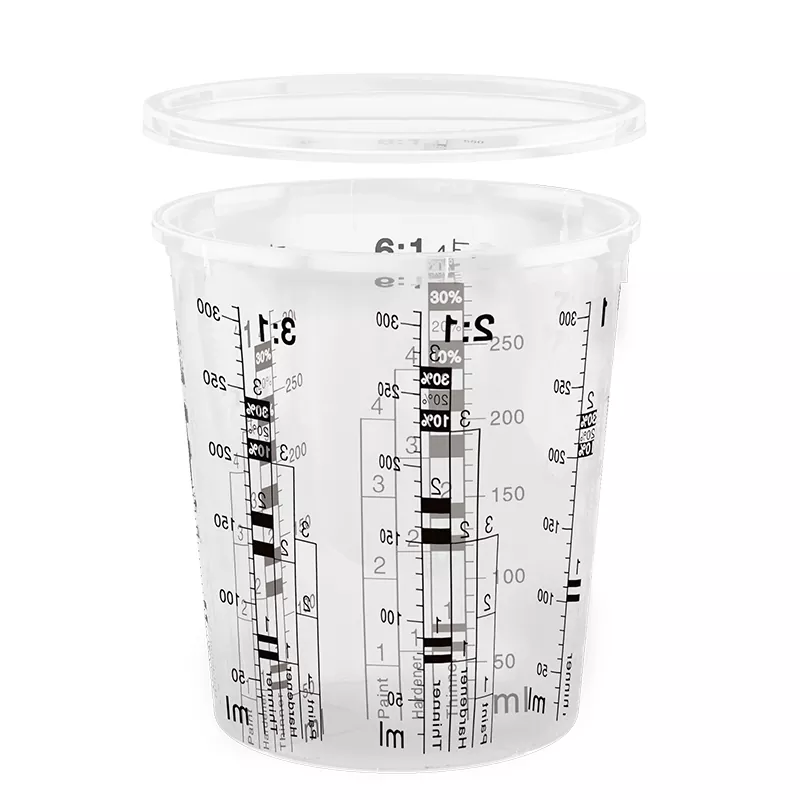 385ml PP Automotive Paint Mixing Cup com tampa